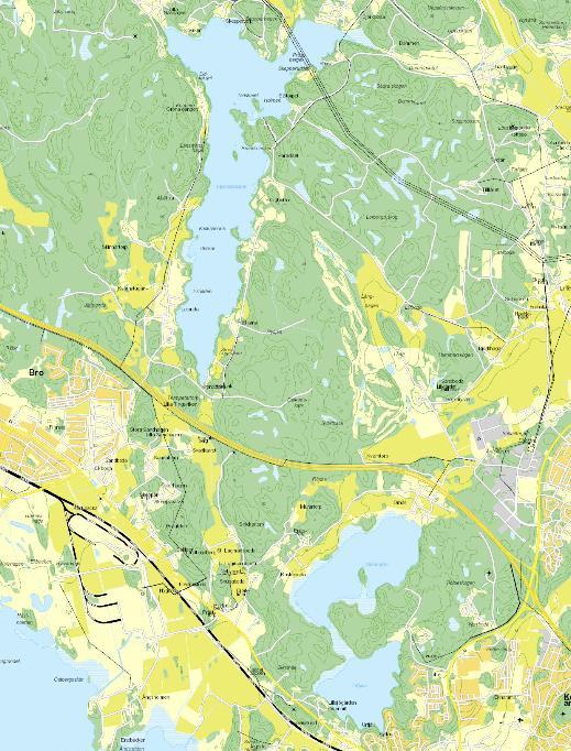 Bilaga 1. Översiktskarta Karta över Lejondalssjön, Örnässjön och Lillsjön. Pilarna markerar platser för provtagning av vatten och växtplankton.