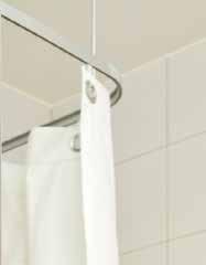 Dusch INREDNINGSGLAS WC/DUSCH Duschdraperistång 1080 matt aluminium Vid duschhörna som tillval, kontrollera vilka mått som