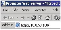 4. Skriv in http://10.0.50.100/ i webbläsarens adressfält och tryck på Enter eller klicka på knappen Gå till. 5.