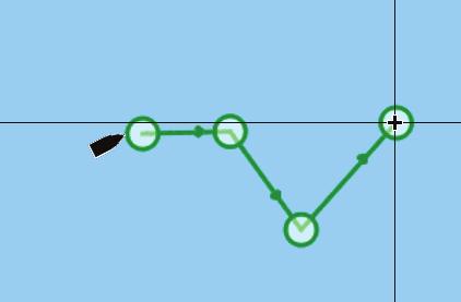 Waypoints Spara en waypoint vid en plats genom att placera ut markören på panelen och välja alternativet Ny