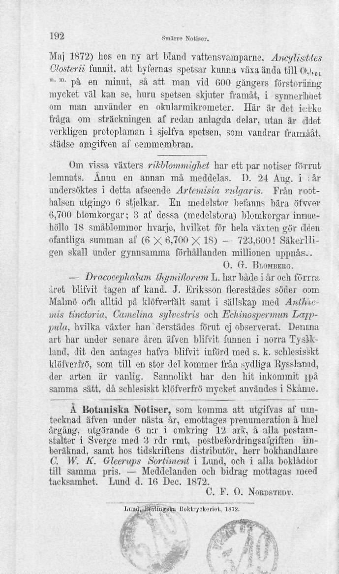 192.Smärre Notisor.