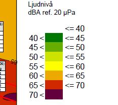 Bullervärden vid fasad mot innergård understiger 55 db(a) dygnsekvivalent ljudnivå.