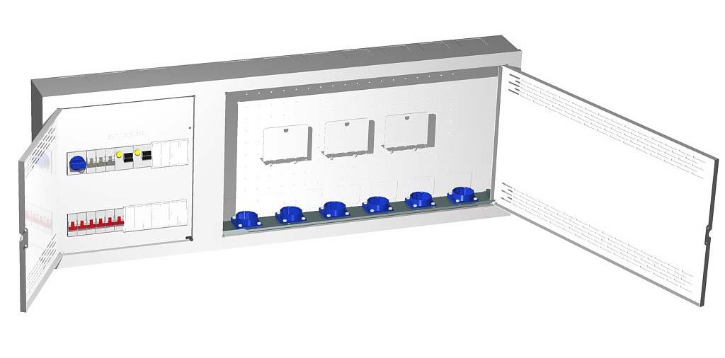 Minimedia Bred MM-MMB En ny oslagbar kombination av Eltecnos Minimedia Bred i serien El/ Multimediacentraler.