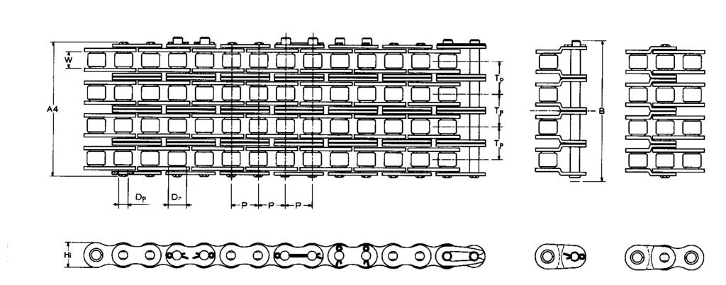 1 Rullkedjor Quadruplex Kopplingslänk 25 Kopplingslänk 26 öjd kopplingslänk 13 ubbelböjd kopplingslänk 30 Europeisk standard Quadruplex rt ISO eln. P Rull ø r max Inv.