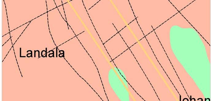Zonerna orientering överensstämmer i stort med de strukturer som redovisas i PM Hydrogeologi. 3.
