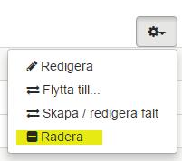 ADMINISTRERA FILER & FILDATA Radera Gå till fil och klicka så att ni öppnar filens