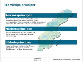 Vem har sektorsansvar? Vad innebär ansvar, närhet och likhetsprinciperna i denna samhällsstörning? Vilka aktörer behöver kommunicera?