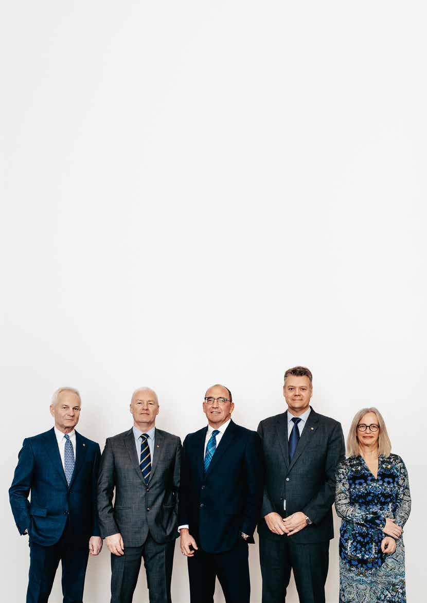 ÅRET I SAMMANDRAG KONCERNENS STYRNING Koncernledning 1. RONNIE LETEN 2. NICO DELVAUX 3. GEERT FOLLENS 4. MATS RAHMSTRÖM 5. JOHAN HALLING 6.