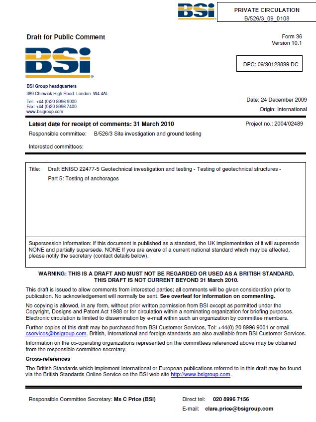 Överblick och status på styrande dokument SS-EN 1997-1:2005/A1:2013 Dimensionering SS-EN