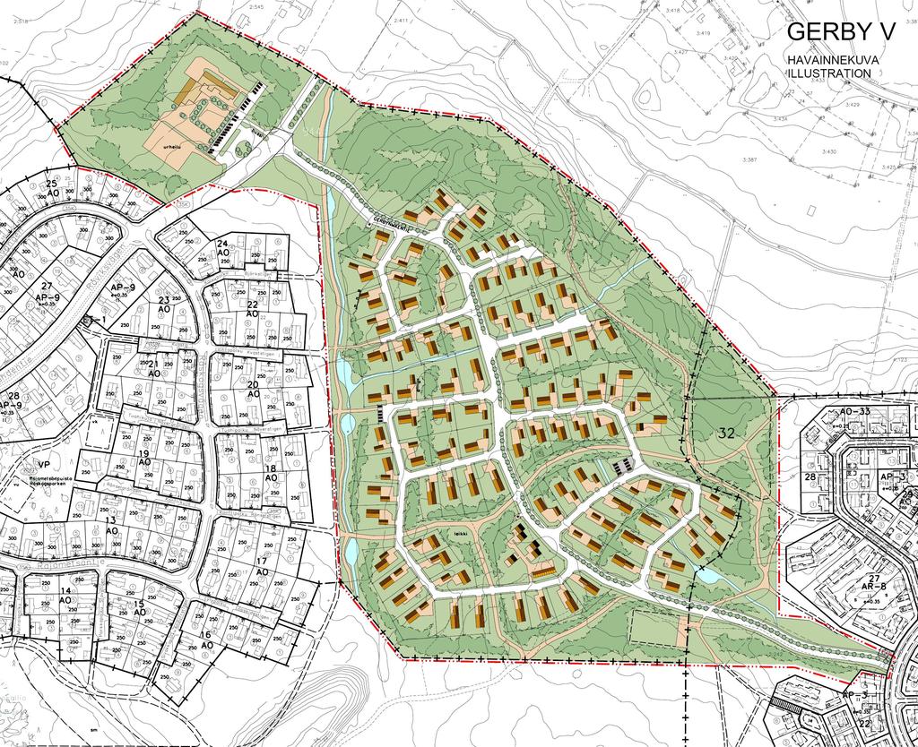 BYGGANVISNINGAR FÖR OMRÅDET GERBY V I VASA UTARBETADE AV Planläggningsarkitekt Janina Lepistö ENLIGT MARKANVÄNDNINGS- OCH BYGGLAGEN ÄR TOMTINNEHAVARE SOM PÅBÖRJAR ETT BYGGPROJEKT SKYLDIG ATT ANSTÄLLA