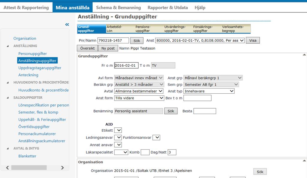 Sida 8 av 9 Vid ändring av anställning säkerställ att: 1. aktuellt schema är registrerat i Självservice Läs mer om hur man söker upp befintligt schema och skapar ett nytt schema i manual schema.