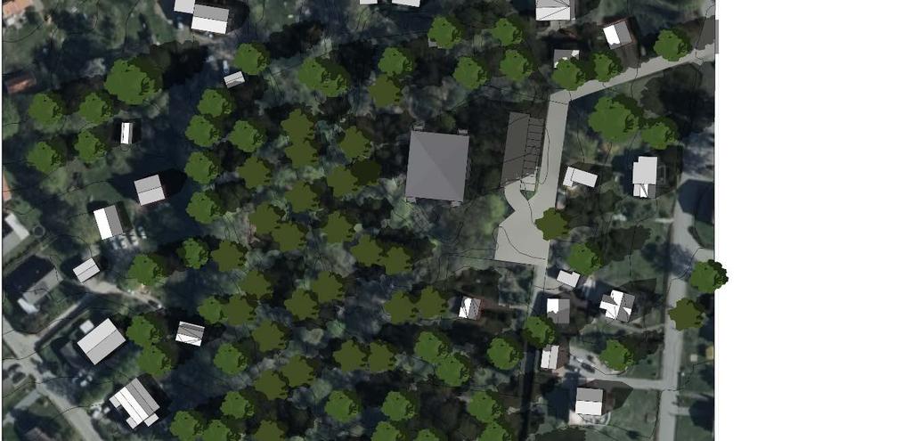 Parkering avses lösas inom kvartersmark och till största delen i byggnadens källarplan med infart från kortsidan alternativt långsidans södra del.