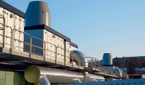 SKF Sverige i Göteborg minskade koldioxidutsläppen under 2005 genom att installera ett värmeåtervinningssystem på fabrikstaket.