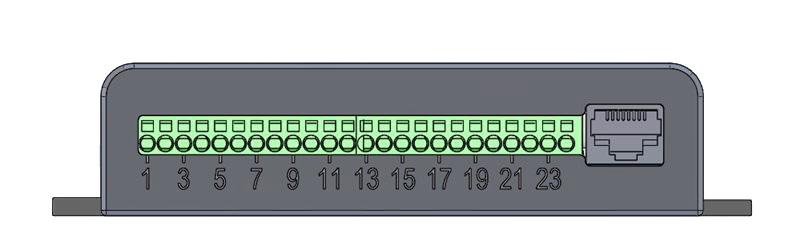 Styrsystem 9-2 4.3 Beskrivning av ss9-2 elektronikenhet X1 X2 Plint Namn Beskrivning X1:1 SUPPLY 12/24V 10A.