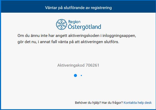 Mobil identifieringsmetod Registrering