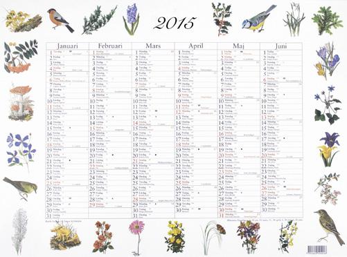 Månadskalendern-1700 Väggkalender med en månad per blad Namnsdagar och plats för anteckningar Spiralbunden Format 430 x 300 mm 8502360