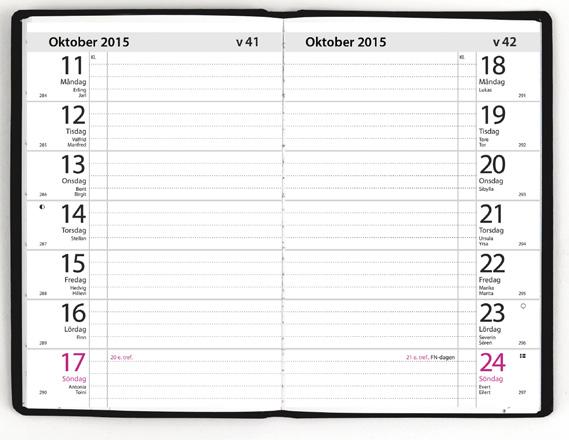 8501066 Företagarkalendern konstläder svart-1066 med timindelning 8-21
