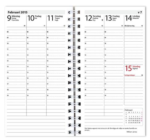 8504202 Compact Lilla Agendan kalendersats-4202 Modell 42 Compact En dag per sida Format 79 x 127 mm 8504203 Compact Prestige kalendersats-4203 Modell 42 Compact, vertikal Format 79 x 127 mm 8503650