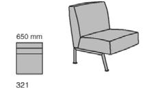 Benställning och kopplingsben av stålrör i svart (SV) eller silvergrå (G) pulverlack. 320V SV/G Trix bord 325 Skiva i fanerad bok med bordskonsol i lackerad stål, svart (SV) eller silvergrå (G).