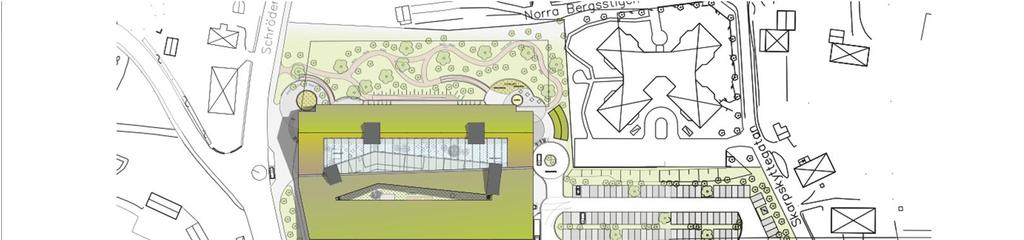 i figur 3 visas sektionsritningar över den planerade bebyggelsen. Båda ritningarna är gjorda av White Arkitekter AB (2015).
