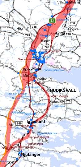 Västligt utredningsalternativ Ett västligt alternativ innebär i högre grad större markförluster och större barriärpåverkan än en östligare dragning.