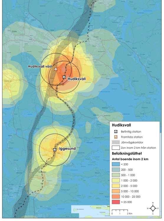 7.4. Tillgänglighet för resenärer och gods 7.4.1. Förutsättningar Stationer för resandeutbyte Mellan Enånger och Stegskogen finns i nuläget två stationslägen.