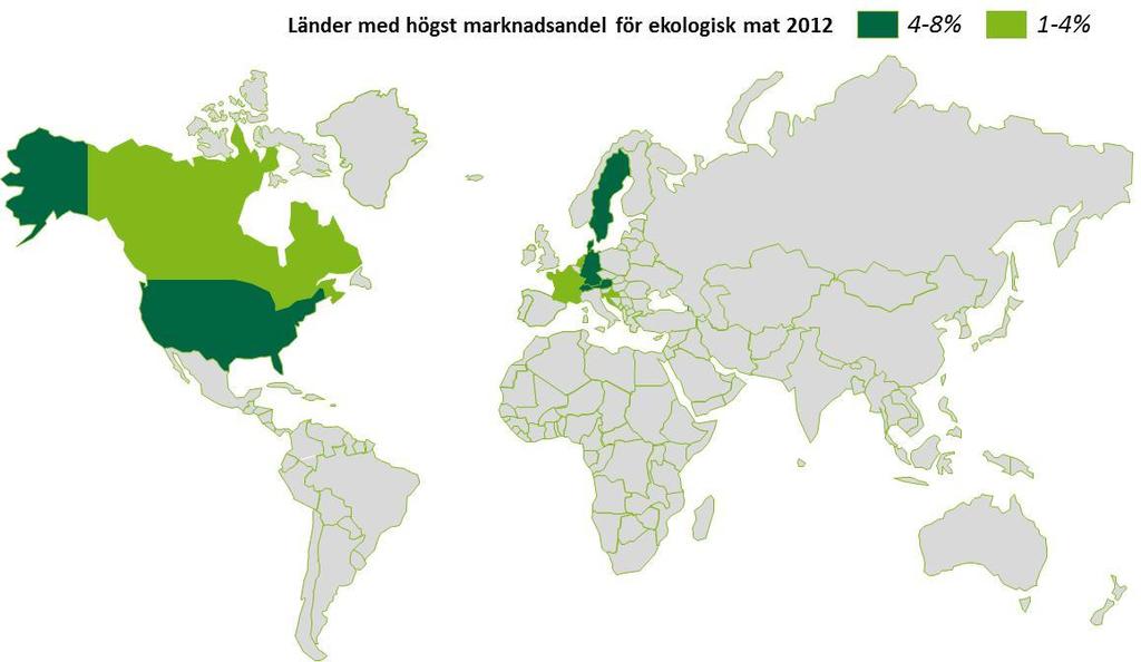 Den ekologiska världen 500 400 300 200 100 165 206 +8% 336 427 0