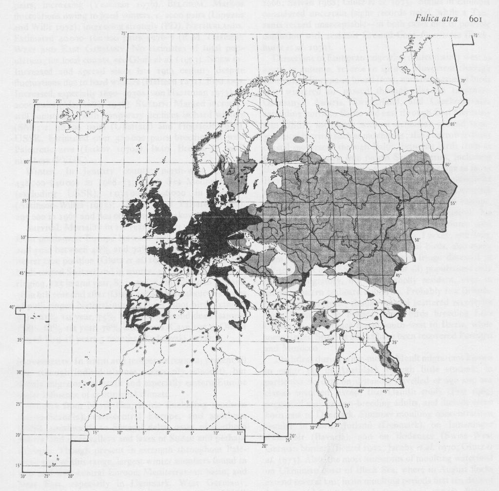 Bilaga 2: Sothönans utbredning I Europa Sothönans utbredning i Europa.