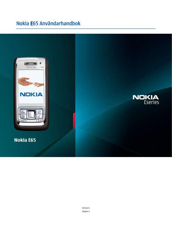 Du hittar svar på alla dina frågor i NOKIA E65-1 instruktionsbok (information, specifikationer, säkerhetsanvisningar, tillbehör