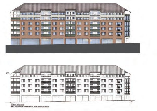 Tillbyggnaden ska ske så att den följer husets övriga gestaltning och upplevs som en del av befintlig byggnad, i linje med arkitektens skisser.