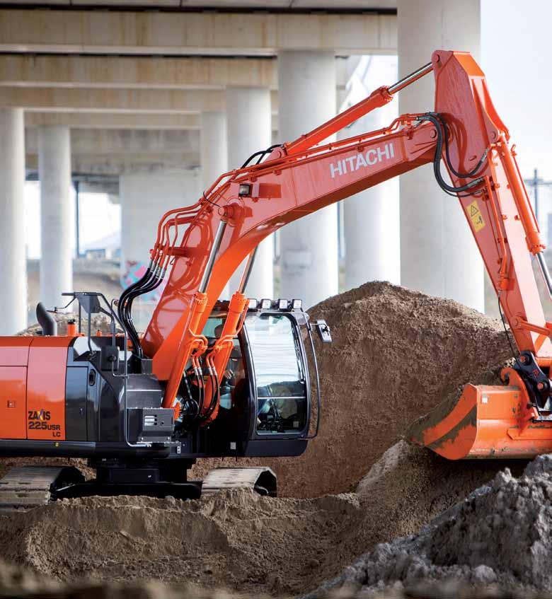 ZX225USR-5 PRODUKTIVITET Nya ZAXIS 225USR levererar samma höga produktivitet som du förväntar dig från alla entreprenadmaskiner från Hitachi.