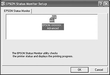 5. Klicka på EPSON Status Monitor. 6.