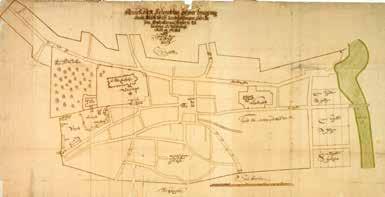 2. BAKGRUND 15 1651 Jean de Rogiers stadsplan. som fungerar som utkiksplatser. Belvederen i Trädgårdsföreningen står på en sådan höjd till exempel.