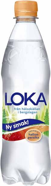 nr. 51299 Lev.art.nr. 1213240 loka vattenmelon/citron Best.nr. 7813 Lev.art.nr. 1215640 loka hallon/persika Nyhet Best.nr. 16550 Lev.art.nr. 1228340 x-pris 144:00/kart 50 cl PET, 24x50 cl/kart Priserna gäller exkl pant 6 00 Per st Östertälje Tryckeri AB Miljömärkt Trycksak Licens 341 342