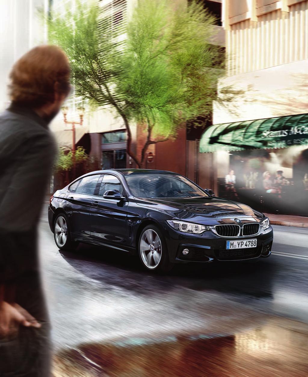 I CENTRUM FÖR ALLAS INTRESSE. BMW 4-serie Gran Coupé är exceptionellt elegant och samtidigt perfekt för dagligt bruk.