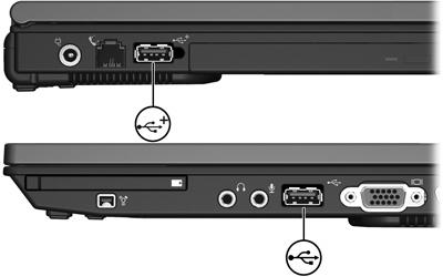 1 Använda en USB-enhet USB (Universal Serial Bus) är ett maskinvarugränssnitt som kan användas för att ansluta en extra extern USB-enhet såsom en mus, diskenhet, skrivare, skanner, hubb eller ett