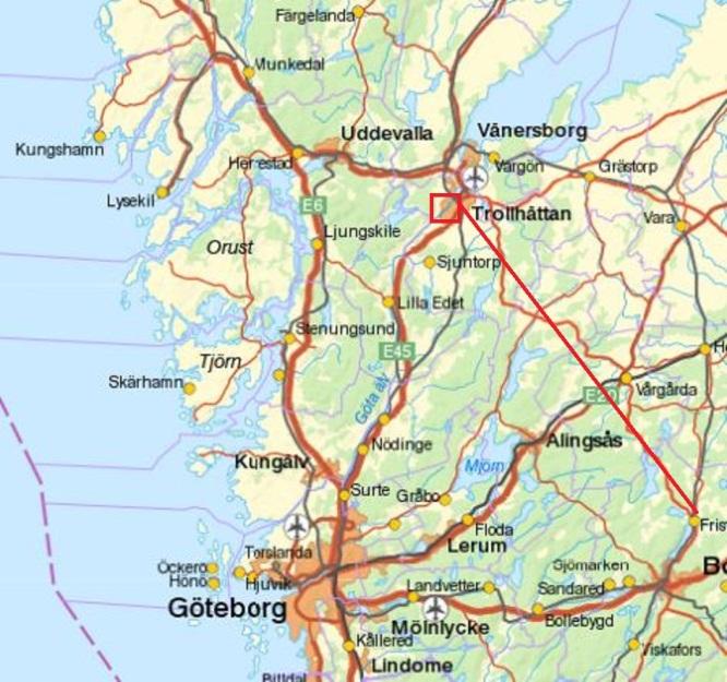 2.2. Beskrivning och foton av ålsamlaren åren 2008 till 2013. Sträckan från Göta älvs mynning havet till ålsamlaren i Olidan är det cirka 68 km vattenvägen.