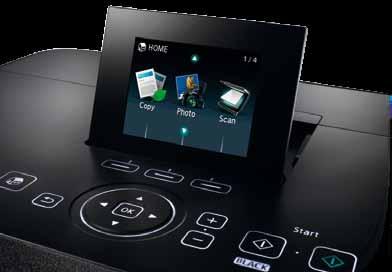 Enkelt Oavsett vad du vill göra PIXMA gör det enkelt Canons Intelligent Touch System gör det enkelt att navigera tack vare den intuitiva TFT-pekskärm med ljusindikering som är inbyggd i