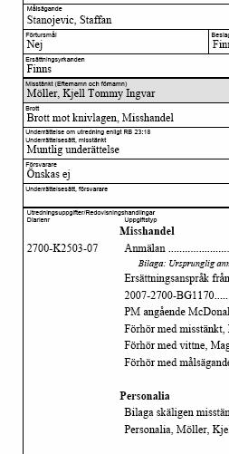 Bilaga 5 1 2 3 4 5 6 1. Underättelsemetod 2. Underättelsen utsänd, används när brev skickas 3.