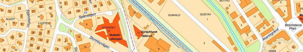 I programarbetet planerades för en företagsby med icke störande verksamheter på fastigheterna Gunhild på grund av det nära läget till Mälarbanan.