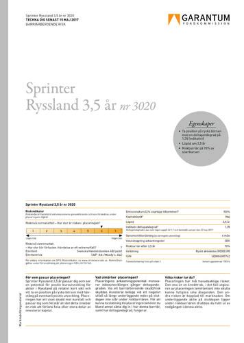 Placeringen har en relativt kort löptid på 3,5 år vilket medför att placeringens marknadsvärde har god följsamhet mot utvecklingen i underliggande aktieindex. SISTA TECKNINGSDAG 15 MAJ!