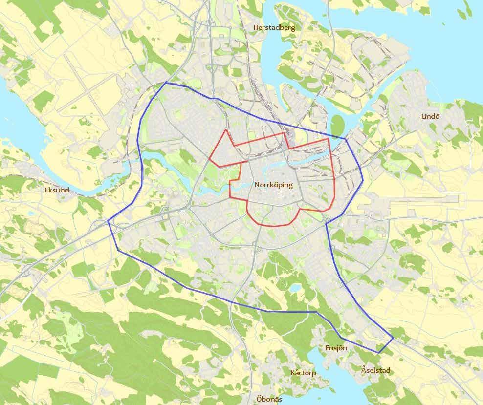 Innerzon Mellanzon Ytterzon Kartan visar enbart en grov indelning av zonerna.