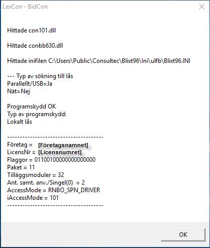 Sökordningen kan ej påverkas utan ett Parallellt/USB lås sökes alltid före ett Nätlås.