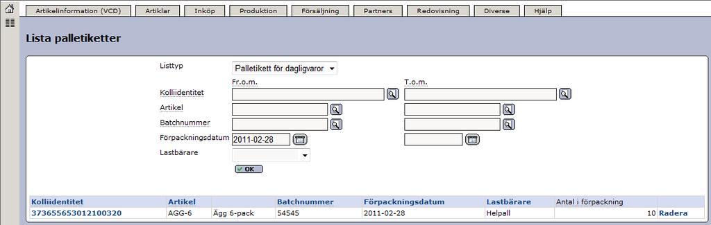 Senast uppdaterat: 15-05-06 Exder Coop ESAP 20.1 v1.5 Sida 30 av 45 Så här ser etiketterna ut när ni skrivit ut dem.