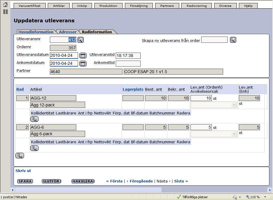 Senast uppdaterat: 15-05-06 Exder Coop ESAP 20.1 v1.5 Sida 33 av 45 4.8.