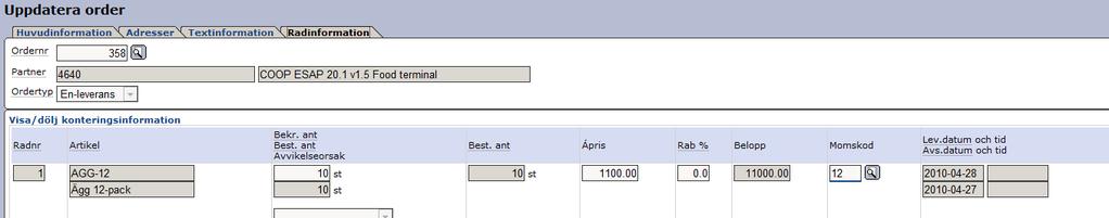 Senast uppdaterat: 15-05-06 Exder Coop ESAP 20.1 v1.5 Sida 7 av 45 Coop tar i dagsläget inte emot prislistor. Rekommendationen är dock ändå att skapa ett ramavtal för att hantera Coops priser separat.