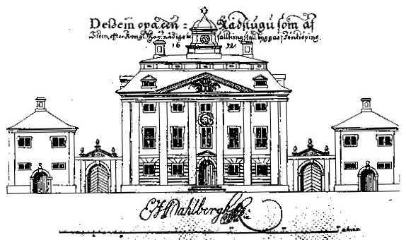 Ståhle Erik Dahlbergs ritning till rådhus i Jönköping, uppfört efter 1691 års brand med rådmannen och räntmästaren Magnus Ståhle som ansvarig.