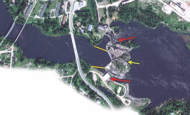 TILTAK FOR Å REETABLERE TOVEIS KONNEKTIVITET... Figur 3. Skisse av tiltak som forbedrer opp- og nedvandring av fisk ved Deje kraftstasjon.