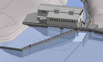 FÖRBÄTTRAD NEDSTRÖMSPASSAGE FÖR VILD LAXFISK I KLARÄLVEN... Figur 4. Principutformning av β-galler för Edsforsens kraftverk. Illustration: Lind et al. (2014). Figur 5.