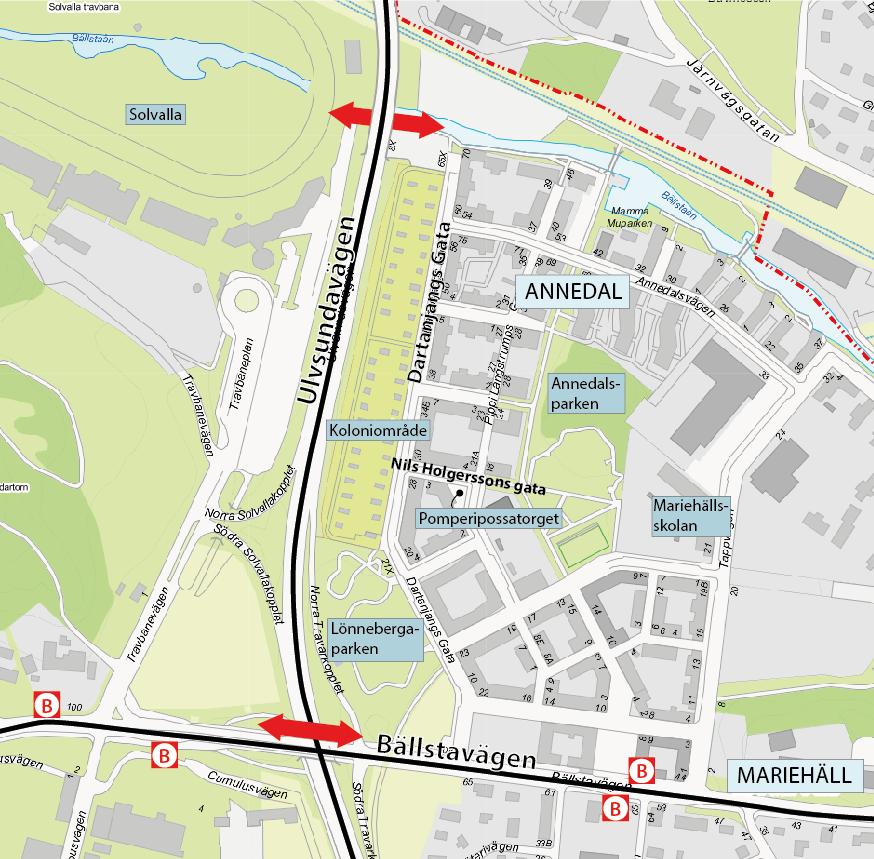 Sida 15 (24) Kontoren föreslår att staden anlägger en ny gång- och cykelpassage inom ramen för stadens åtagande i Kistagrenen.